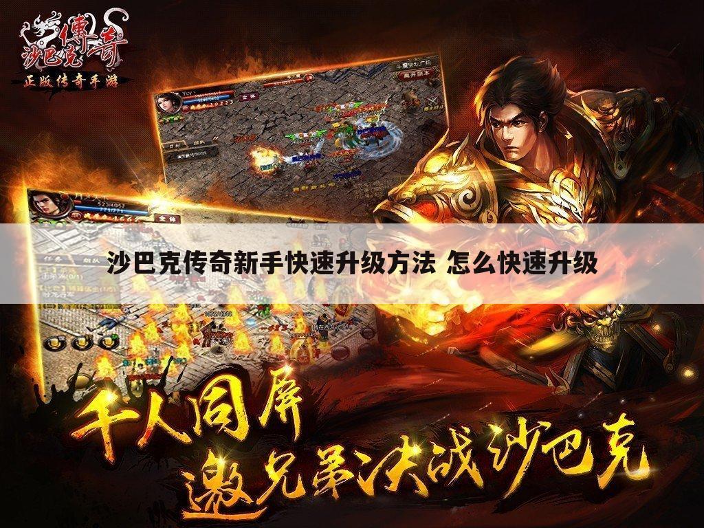 沙巴克传奇新手快速升级方法 怎么快速升级