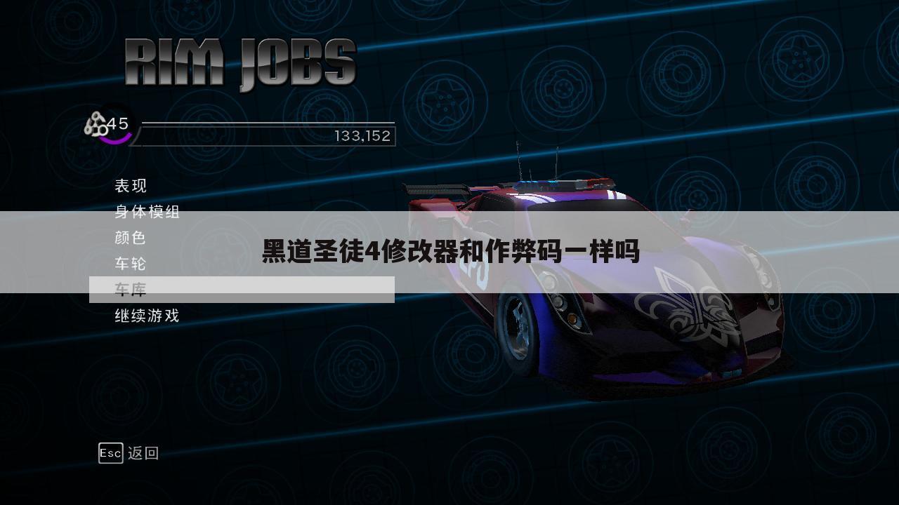 黑道圣徒4修改器和作弊码一样吗