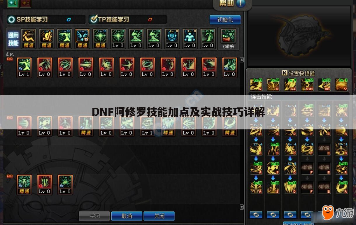 DNF阿修罗技能加点及实战技巧详解