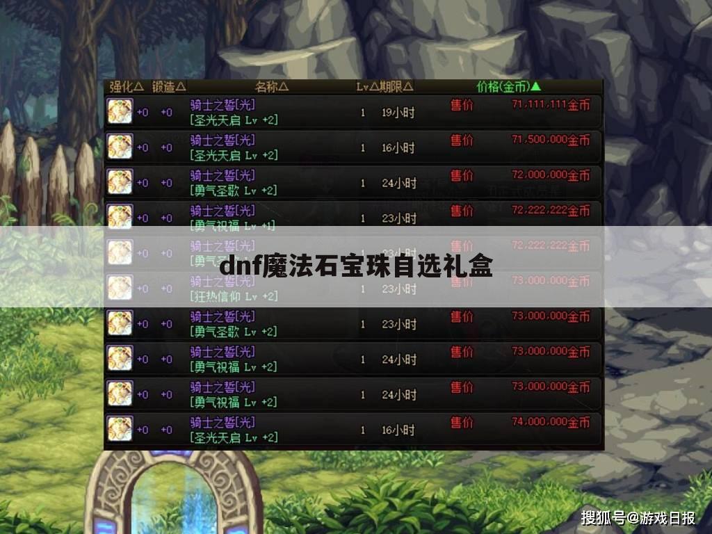 dnf魔法石宝珠自选礼盒