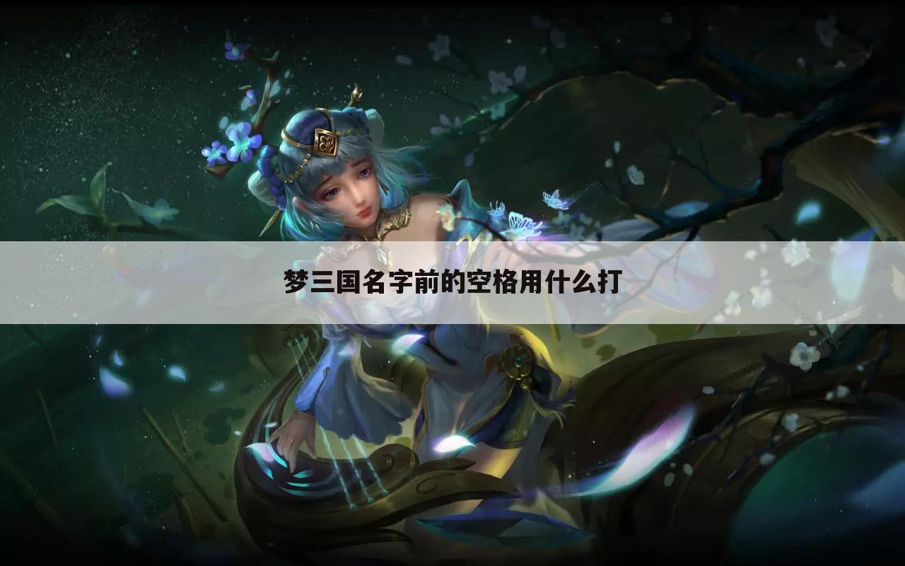 梦三国名字前的空格用什么打