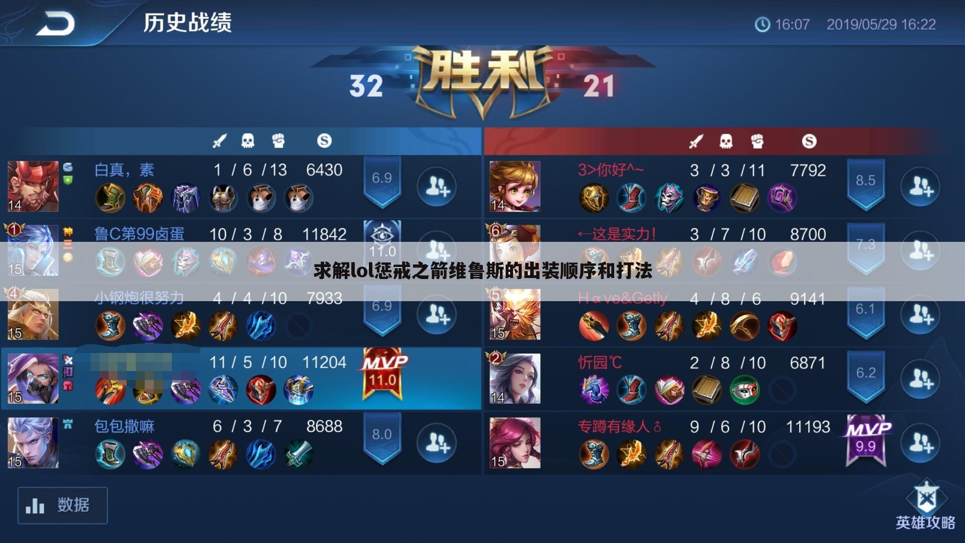 求解lol惩戒之箭维鲁斯的出装顺序和打法
