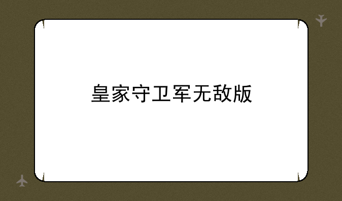 皇家守卫军无敌版