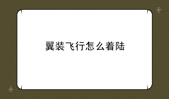 翼装飞行怎么着陆