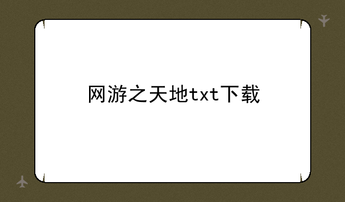网游之天地txt下载