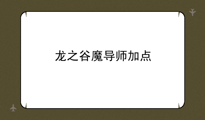 龙之谷魔导师加点