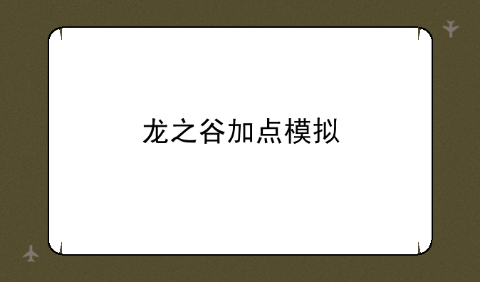 龙之谷加点模拟