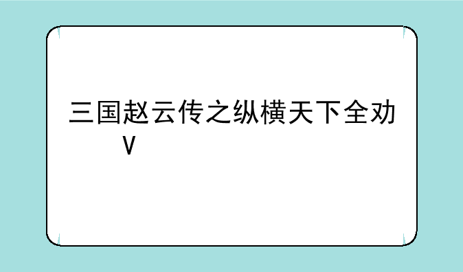 三国赵云传之纵横天下全功略