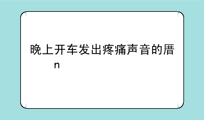 晚上开车发出疼痛声音的原因