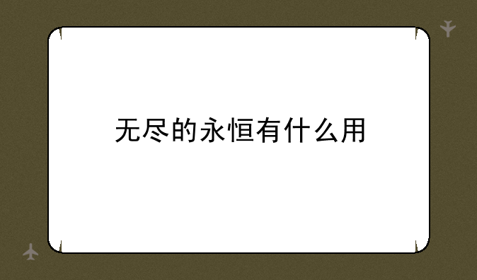 无尽的永恒有什么用