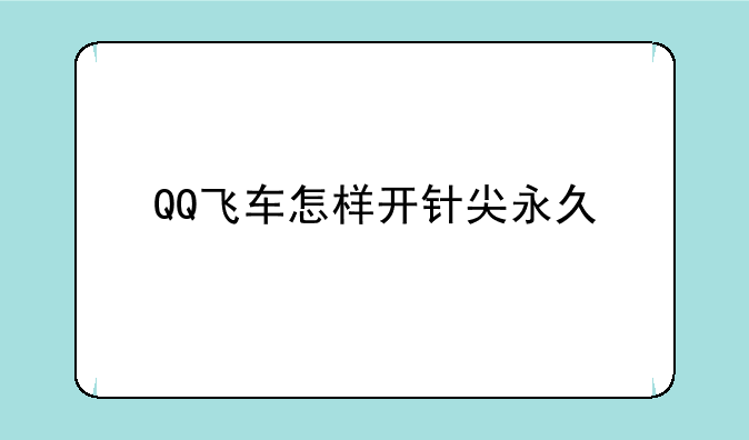 QQ飞车怎样开针尖永久
