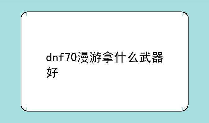 dnf70漫游拿什么武器好