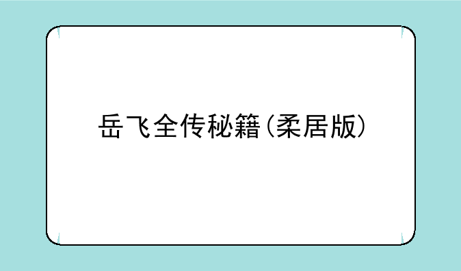 岳飞全传秘籍(柔居版)