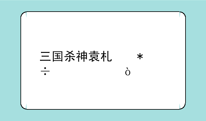 三国杀神袁术技能讲解？