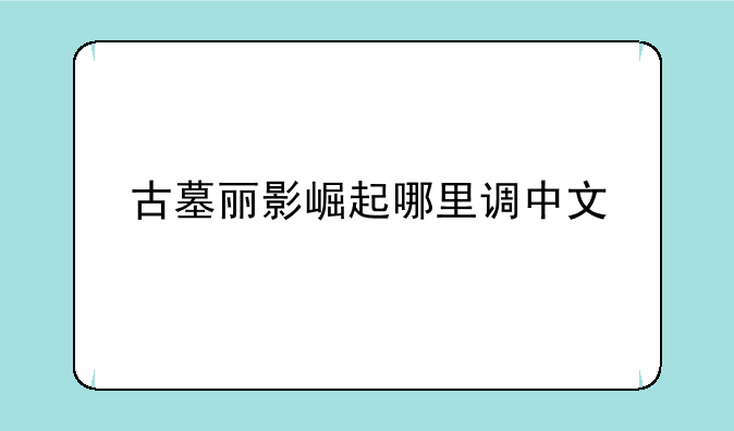 古墓丽影崛起哪里调中文