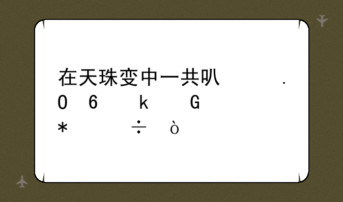 在天珠变中一共可以拓印多少次技能？