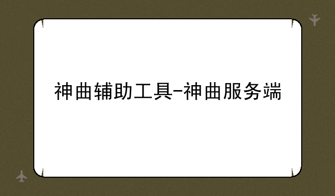 神曲辅助工具-神曲服务端