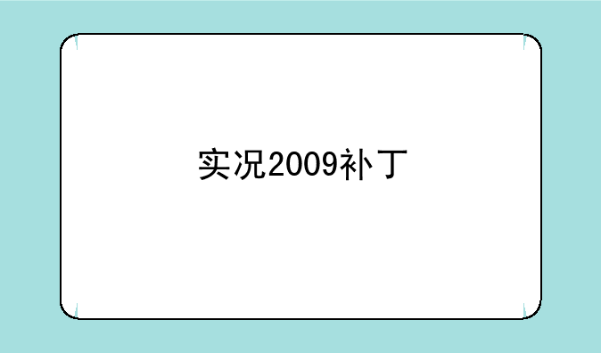 实况2009补丁