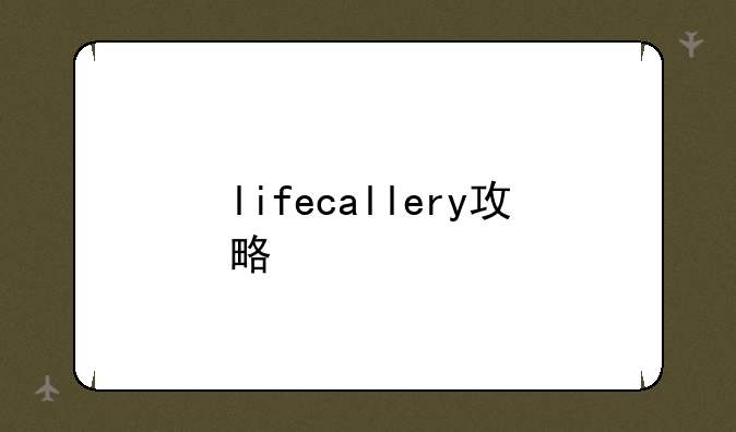 lifecallery攻略